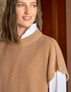 MONTECITO VEST Camel, Pure Italian Cotton 6 MONTECITO VEST Camel, Pure Italian Cotton -Frank And Eileen Shop 1 SWEATER05 CAMK LAB600 BLK SHIRLEY C000 MichelleOuellet 24FA 0786 sRGB