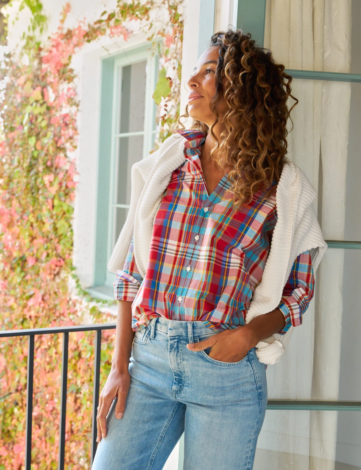 EILEEN Primary Color Plaid, Italian Classic Poplin 1 EILEEN Primary Color Plaid, Italian Classic Poplin