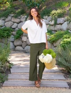 WEXFORD Hunter Green, Italian Performance Linen -Frank And Eileen Shop 17 LAB227hj WHT WEXFORD HUNL RAY SU25 AUGUST 0074 sRGB