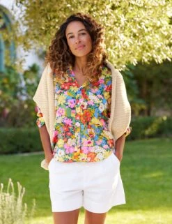 EILEEN Black Multicolor Floral, Made With Liberty Fabric -Frank And Eileen Shop 17 WATERFORD WTL EILEEN BMCF SWEATER02 SNDK PalomaJonas 25SU June 1522 sRGB a7257ad4 97ec 44d0 a9ab de1d86794f79