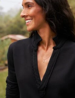 NICOLE Black, Triple Fleece -Frank And Eileen Shop 18 LAB441TF BLK Model Sadie Buris 23FA 0515 sRGB