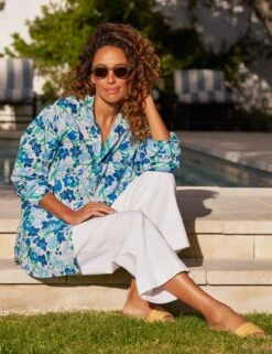 SHIRLEY Multi Blue And White Floral, Made With Liberty Fabric -Frank And Eileen Shop 18 SHIRLEY BWFL wexford wtl PalomaJonas 25SU July 1707 sRGB