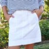 JAMESON SKIRT White, Italian Performance Linen