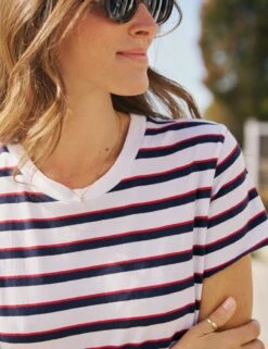 HARPER White With Red And Navy French Stripe, Heritage Jersey -Frank And Eileen Shop 22 LAB419ST RNWS Ray 25SP May 0408 sRGB