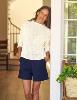 MONTEREY POINTELLE Ivory, Pure Italian Cotton