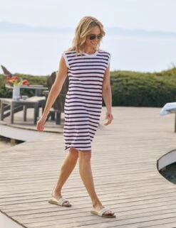 MINI CORY White With Red And Navy French Stripe, Heritage Jersey