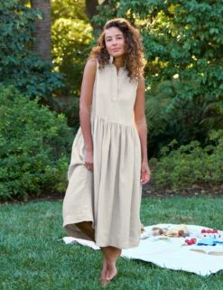 DAPHNE Sand, Washed Linen