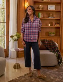 EILEEN White And Black With Red Plaid, Italian Flannel -Frank And Eileen Shop 29 EILEEN WBRP LAB634TF BRNV DANEE 25FA SEPTEMBER 1072 sRGB