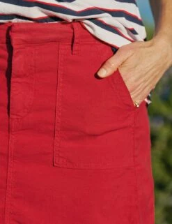 JAMESON SKIRT Double Decker Red, Italian Performance Linen 10 JAMESON SKIRT Double Decker Red, Italian Performance Linen -Frank And Eileen Shop 32 LAB227ST RNWS JAMESONSK DDRL BERI 25SP May 2688 sRGB