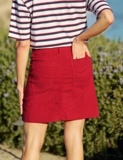 JAMESON SKIRT Double Decker Red, Italian Performance Linen 9 JAMESON SKIRT Double Decker Red, Italian Performance Linen -Frank And Eileen Shop 32 LAB227ST RNWS JAMESONSK DDRL BERI 25SP May 2697 sRGB