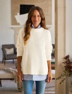 MONTECITO SWEATER Cream, Pure Italian Cotton