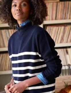 MONTEREY Navy With Cream Stripe, Pure Italian Cotton 7 MONTEREY Navy With Cream Stripe, Pure Italian Cotton -Frank And Eileen Shop 34 WESTPORT IRCT SWEATER01 NISK EILEEN VWD Milan Dixon 24FA 2385 sRGB 5366dc54 1cf5 454c a045 bdd4d8f7b263