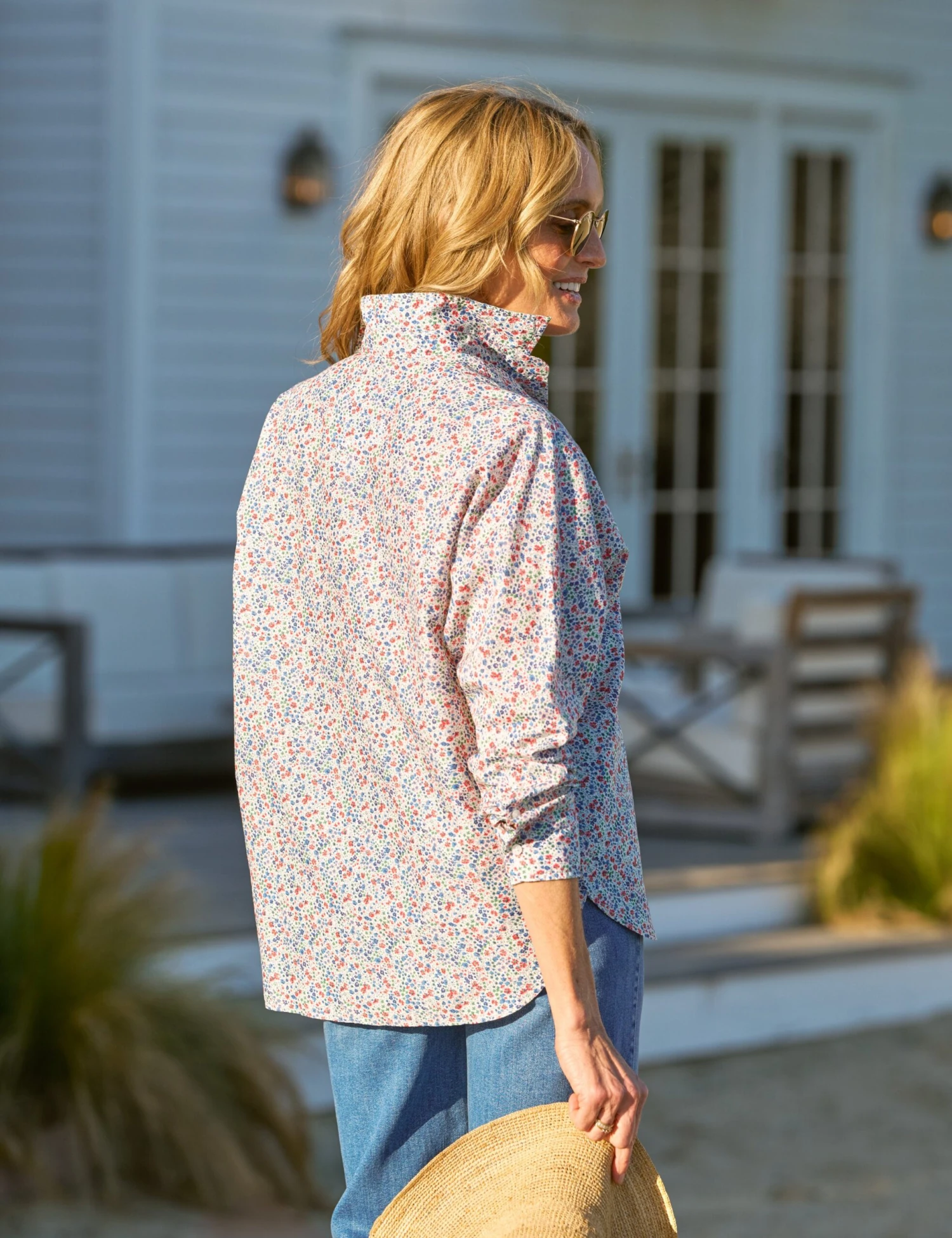 OONA Red And Blue Floral, Made With Liberty Fabric 2 OONA Red And Blue Floral, Made With Liberty Fabric - Image 2