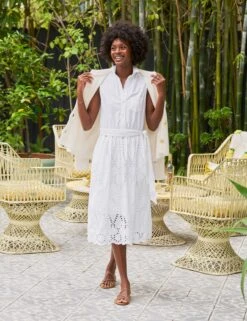 GRACE SLEEVELESS DRESS White, Eyelet Cotton 11 GRACE SLEEVELESS DRESS White, Eyelet Cotton -Frank And Eileen Shop 4 EYELETSLD WHTP MILAN SU25 JUNE 3451 sRGB