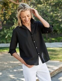 EILEEN Black, Organic Voile