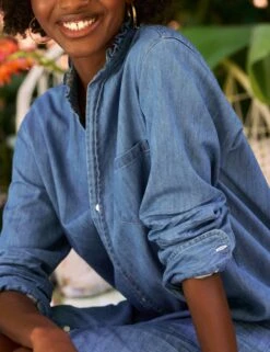 MARY RUFFLE Vintage Stonewashed Indigo, Famous Denim -Frank And Eileen Shop 5 RUFFLEMARY VWD MILAN SU25 JUNE 0259 sRGB