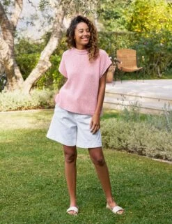 MONTECITO VEST Coral Reef, Pure Italian Cotton 7 MONTECITO VEST Coral Reef, Pure Italian Cotton -Frank And Eileen Shop 63 SWEATER05 CRFK GOLFSHORT WTL Paloma 25SP March 2697 sRGB