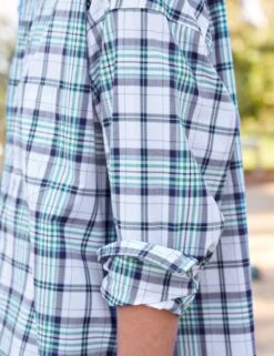 SHIRLEY Navy And Green Plaid, Superluxe -Frank And Eileen Shop 66 WATERFORD KYGL SHIRLEY BNGP LAB510HJ BRNV Model SimoneNorblom 24RE 0460 sRGB