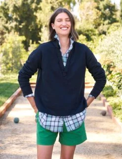 SHIRLEY Navy And Green Plaid, Superluxe -Frank And Eileen Shop 66 WATERFORD KYGL SHIRLEY BNGP LAB510HJ BRNV Model SimoneNorblom 24RE 0552 sRGB