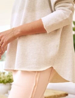 ANNA Heather White Melange, Triple Fleece -Frank And Eileen Shop 72 LAB643TF VROS LAB516NTF HTWM Model MicheleOullet 24RE 0497 sRGB