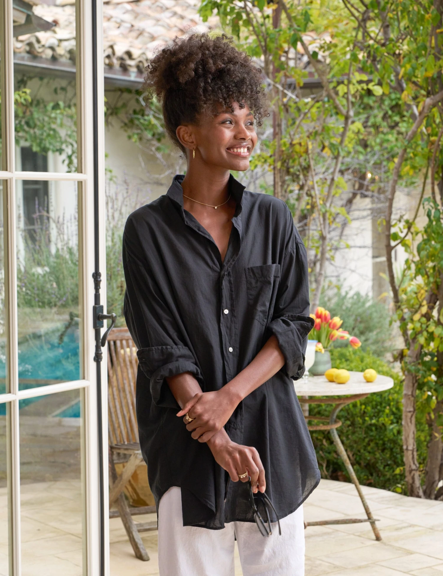 MACKENZIE Black, Organic Voile 1 MACKENZIE Black, Organic Voile