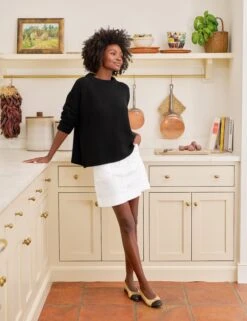 MONTECITO SWEATER Black, Pure Italian Cotton -Frank And Eileen Shop 84 SWEATER02 BLKK JAMESONSK WTL PALOMA SU25 JULY 4425 sRGB