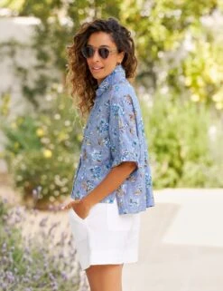 ROSIE Blue Floral, Italian Classic Linen 10 ROSIE Blue Floral, Italian Classic Linen -Frank And Eileen Shop 85 ROSIE BBLL WATERFORD WTL PALOMA SU25 JULY 4948 sRGB