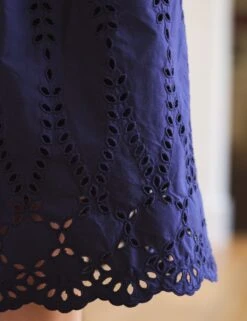 GRACE SKIRT Navy, Eyelet Cotton -Frank And Eileen Shop 9 SWEATER05 WHTK EYELETS NVP NATHALIE SU25 MAY 1056 sRGB