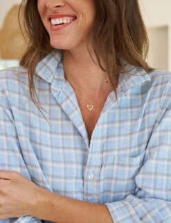 JOEDY Cream And Blue Plaid, Flannel -Frank And Eileen Shop 98 GALWAY ALMD JOEDY BCGF Model RayRoberts2023 24RE 1042 sRGB