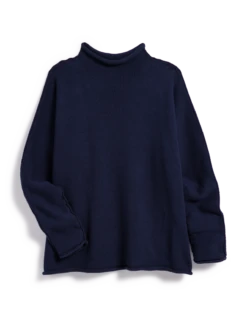 MONTEREY Navy, Pure Italian Cotton -Frank And Eileen Shop CARMEL NAVK FRONT