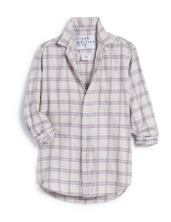 EILEEN Cream And Pink Plaid, Italian Cashmere Touch -Frank And Eileen Shop EILEEN CTGP