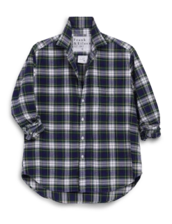 EILEEN Blue And Green With White Plaid, Italian Flannel -Frank And Eileen Shop EILEEN GWBP 01 2