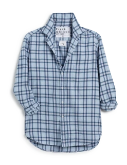 EILEEN Blue And Pink Plaid, Italian Cashmere Touch -Frank And Eileen Shop EILEEN MBPF