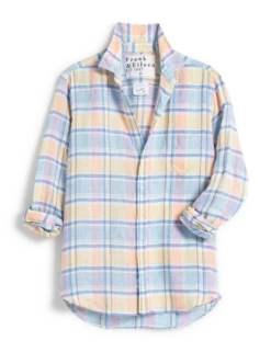 EILEEN Multi Color Plaid, Classic Linen 7 EILEEN Multi Color Plaid, Classic Linen -Frank And Eileen Shop EILEEN MCPL