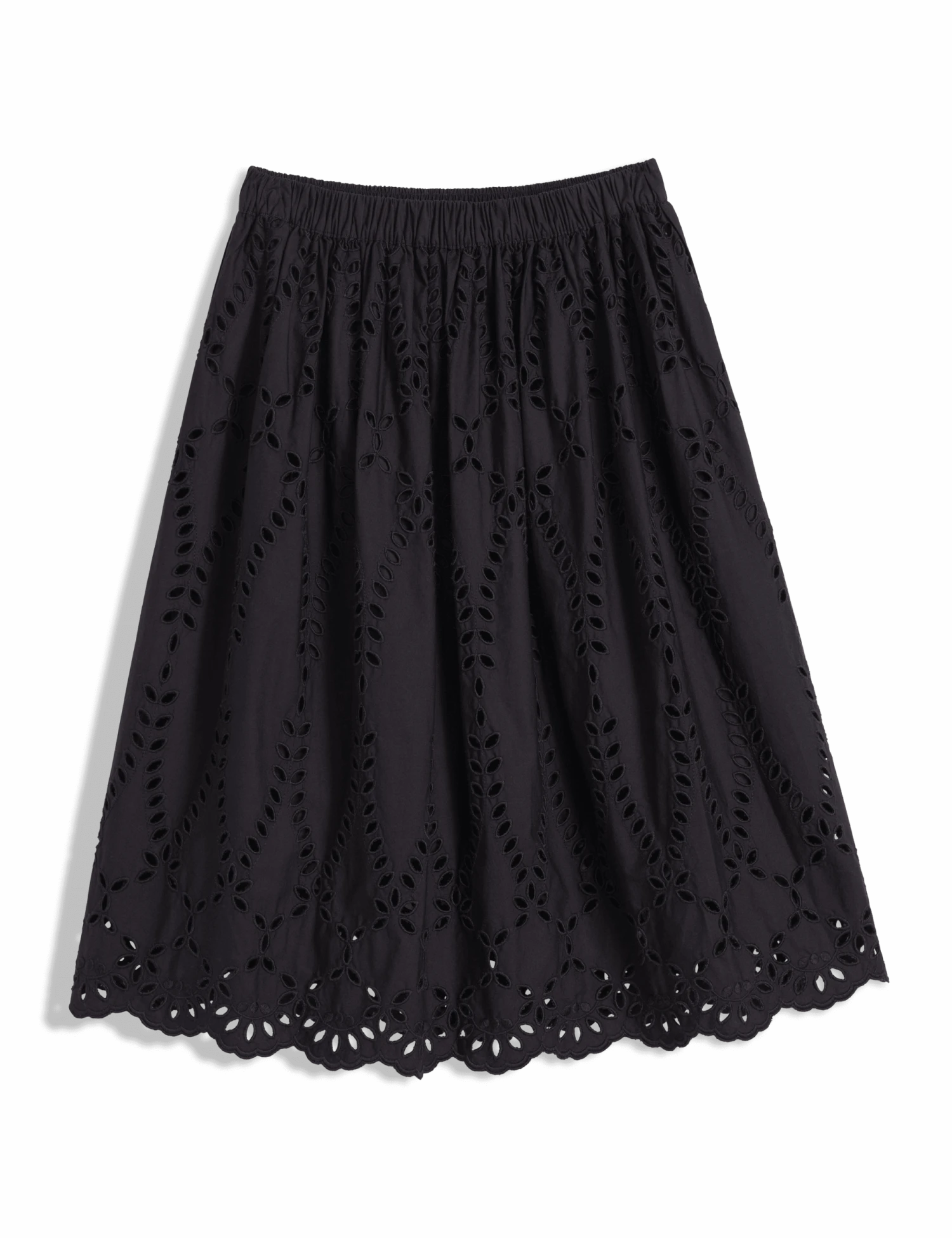 GRACE SKIRT Black, Eyelet Cotton 6 GRACE SKIRT Black, Eyelet Cotton - Image 6
