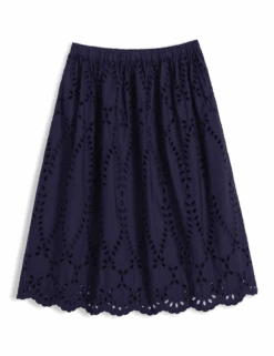 GRACE SKIRT Navy, Eyelet Cotton -Frank And Eileen Shop EYELETS NVP 01
