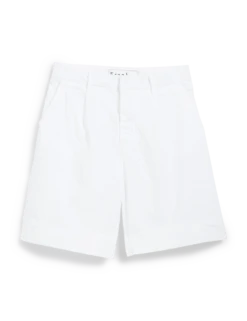WATERFORD 7.5" White, Italian Performance Linen 7 WATERFORD 7.5" White, Italian Performance Linen -Frank And Eileen Shop GOLFSHORT WTL Front 505