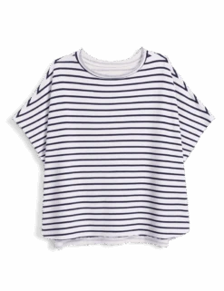 OLIVE Wide Navy French Stripe, Triple Fleece -Frank And Eileen Shop LAB216NTF WNTR 01