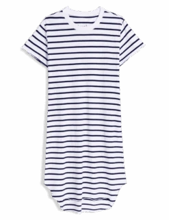 MINI HARPER Wide Navy French Stripe, Heritage Jersey 11 MINI HARPER Wide Navy French Stripe, Heritage Jersey -Frank And Eileen Shop LAB439ST WNTR 01