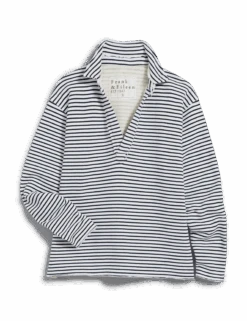 PATRICK Navy French Stripe, Triple Fleece -Frank And Eileen Shop LAB510TF WBRS