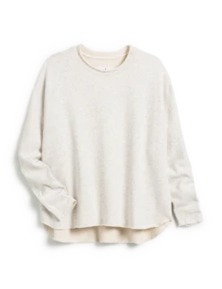 ANNA Heather White Melange, Triple Fleece -Frank And Eileen Shop LAB516NTF HTWM