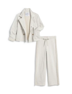 MILAN TRAVEL SET Heather White Melange -Frank And Eileen Shop LABSET13 HTWM 1