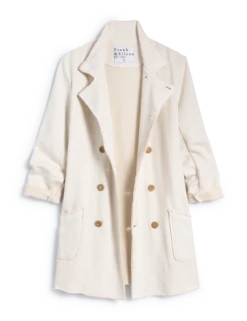 TIPPERARY Vintage White, Triple Fleece 7 TIPPERARY Vintage White, Triple Fleece -Frank And Eileen Shop LABTRENCH VWT Front