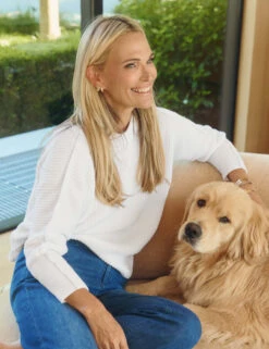 MONTECITO SWEATER White, Pure Italian Cotton 10 MONTECITO SWEATER White, Pure Italian Cotton -Frank And Eileen Shop PDP4 30e61141 cb03 4fe5 b426 a7ed15c67b07