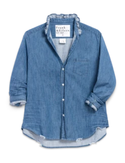 EILEEN RUFFLE Vintage Stonewashed Indigo, Famous Denim 11 EILEEN RUFFLE Vintage Stonewashed Indigo, Famous Denim -Frank And Eileen Shop RUFFLEEILN VWD 25SP March 01 1