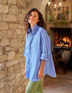 SHIRLEY Blue With White Stripe, Superluxe