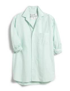 SHIRLEY Green Stripe, 1947 Italian Oxford -Frank And Eileen Shop SHIRLEY GRSX