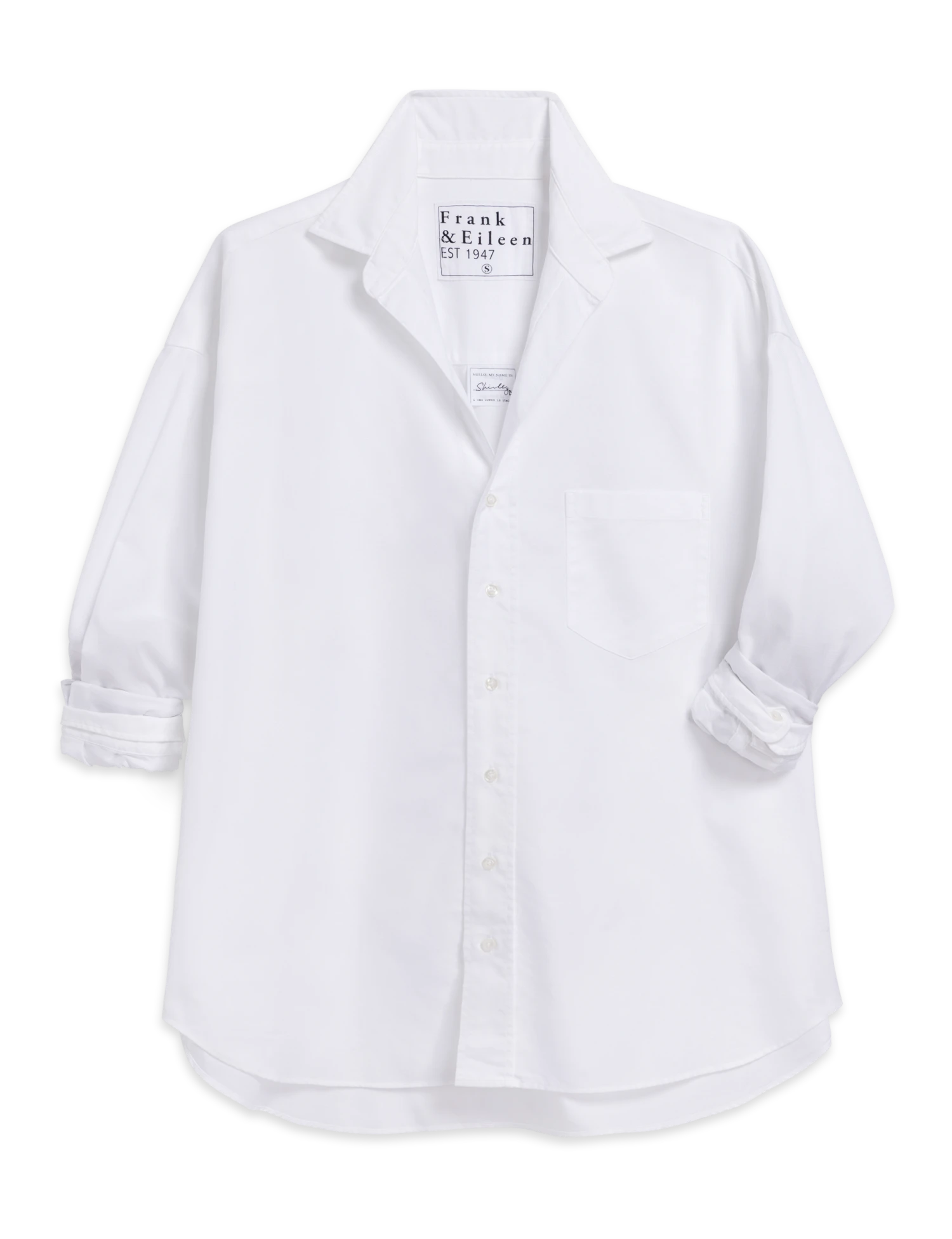 SHIRLEY White, Italian Brushed Oxford 4 SHIRLEY White, Italian Brushed Oxford - Image 4