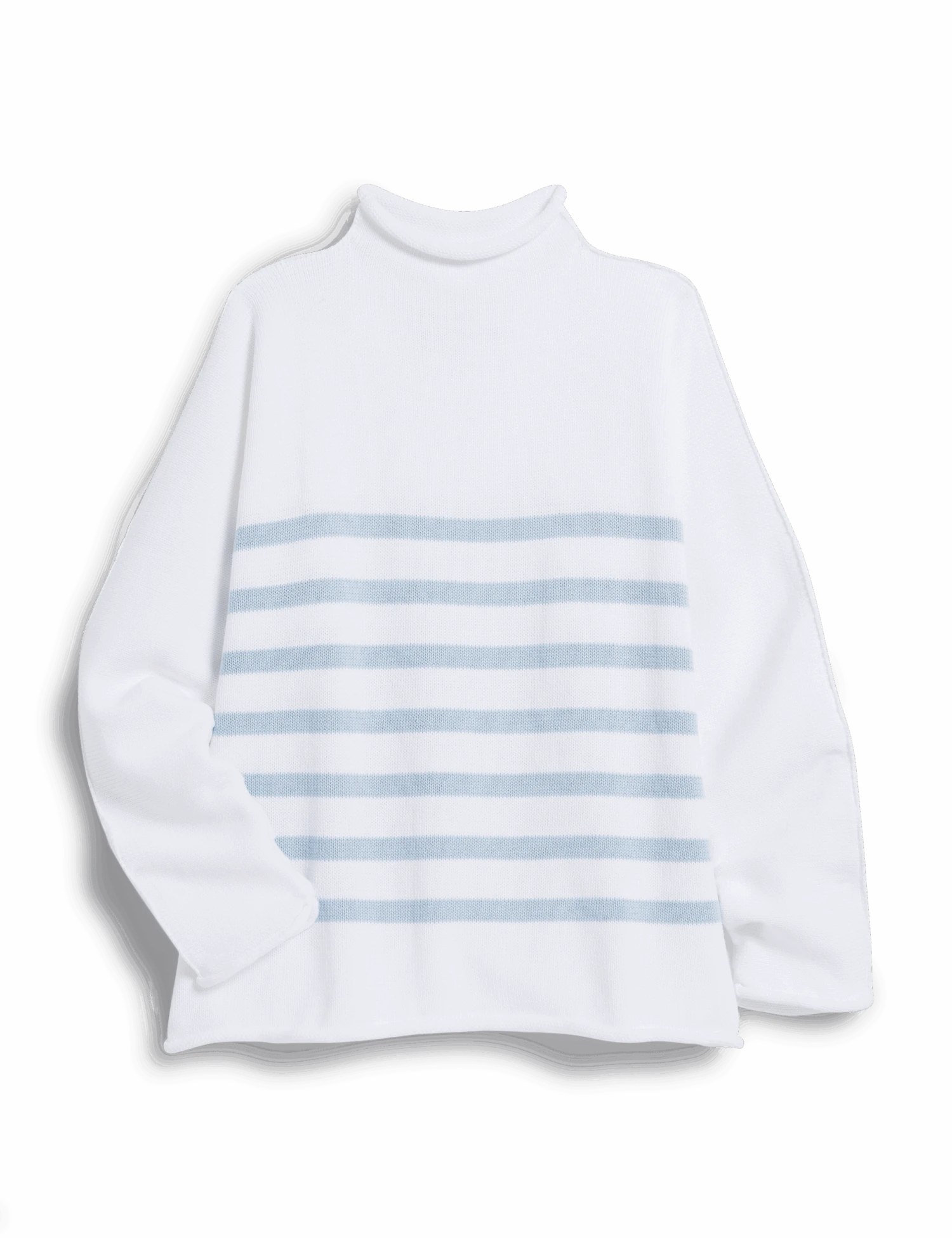 MONTEREY White With Ice Stripe, Pure Italian Cotton 4 MONTEREY White With Ice Stripe, Pure Italian Cotton - Image 4