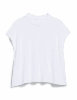 MONTECITO VEST White, Pure Italian Cotton -Frank And Eileen Shop SWEATER05 WHTK FRONT